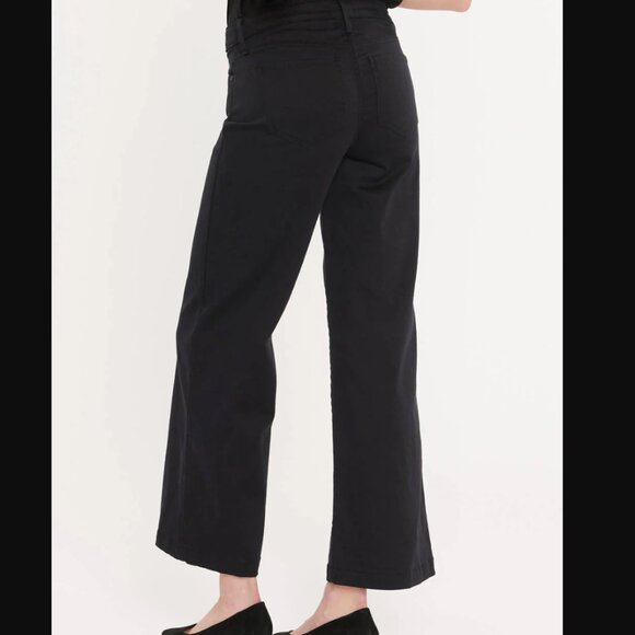 NYDJ Teresa Wide Leg Ankle Jeans - Black - Size 4 - Picture 7 of 11